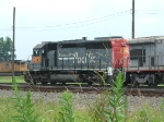 Leaving Livonia Yard with ex-Espee power on the head.